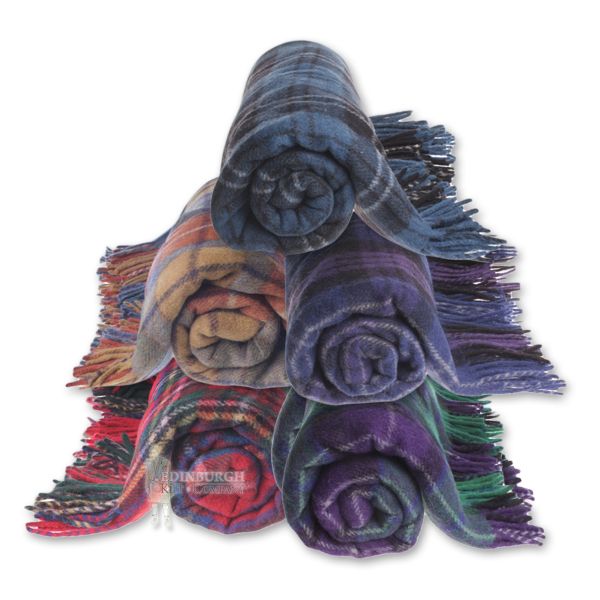 EDINBURGH PURE WOOL SCOTTISH TARTAN RUG / BLANKET / THROW 15